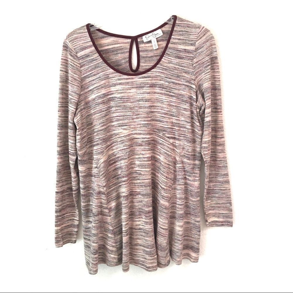 Jessica Simpson striped longsleeve top L‎